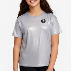 Converse Kids Metallic Silver Tee